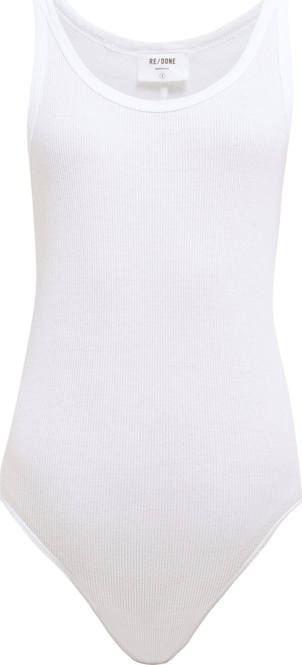 Re/Done Originals Ribbed cotton-jersey sleeveless bodysuit