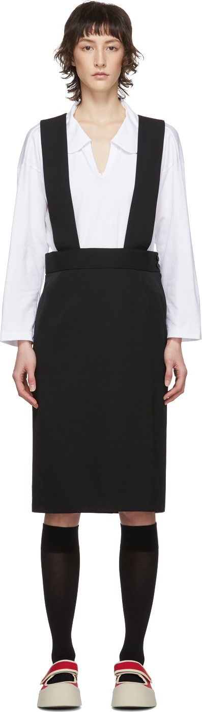 Comme Des Garçons Comme Des Garçons Black Simple Suspender Skirt