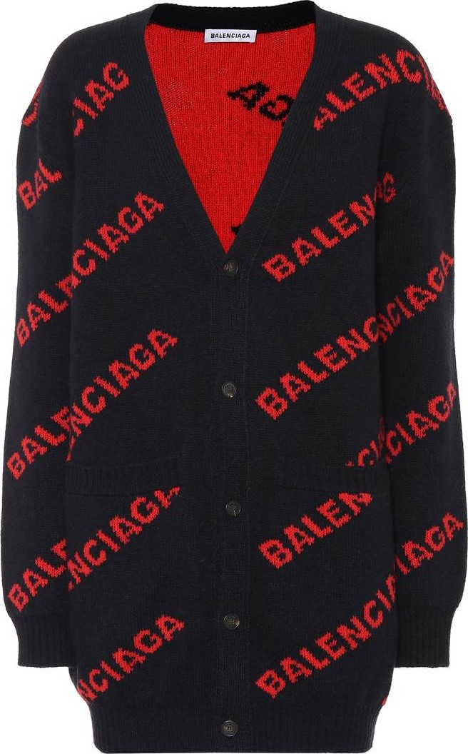 Balenciaga Intarsia wool cardigan