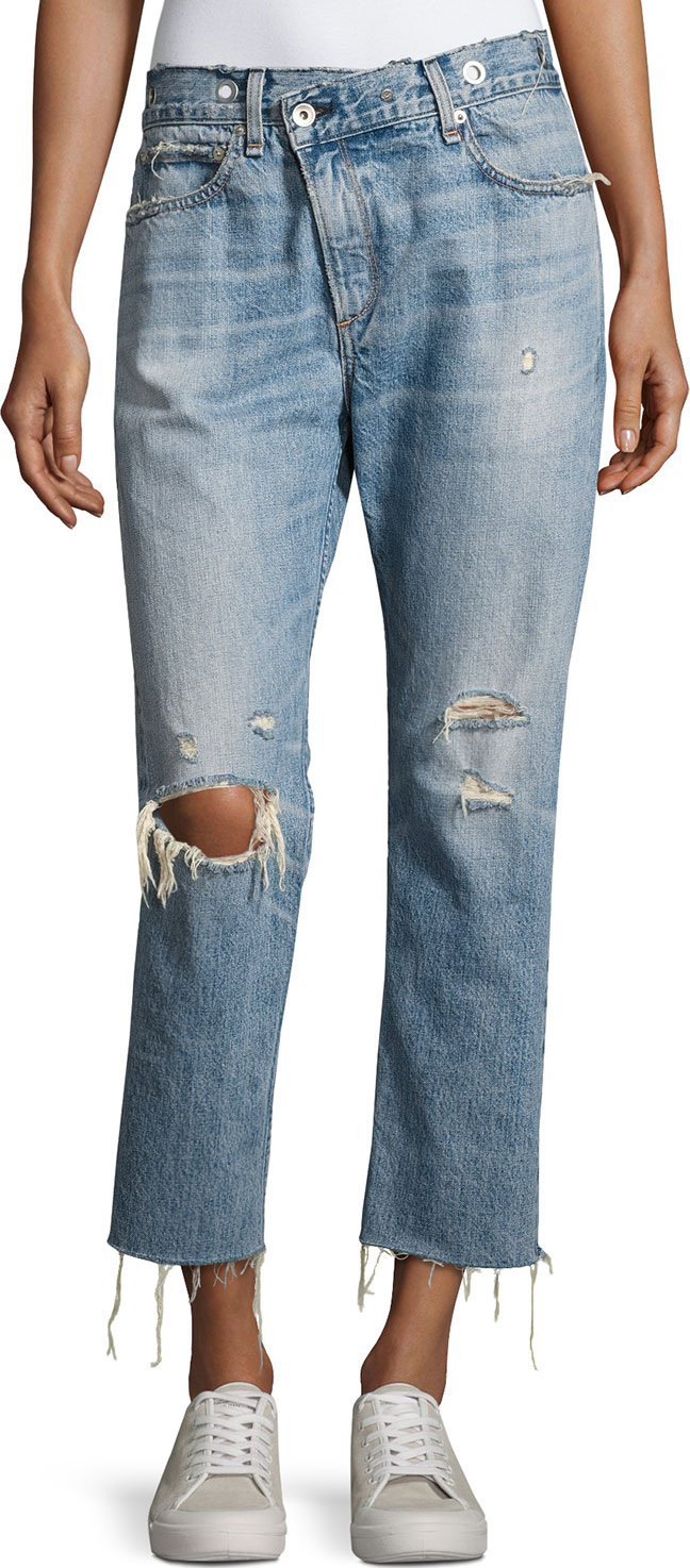 Rag & Bone Wicked Deconstructed Denim Jeans