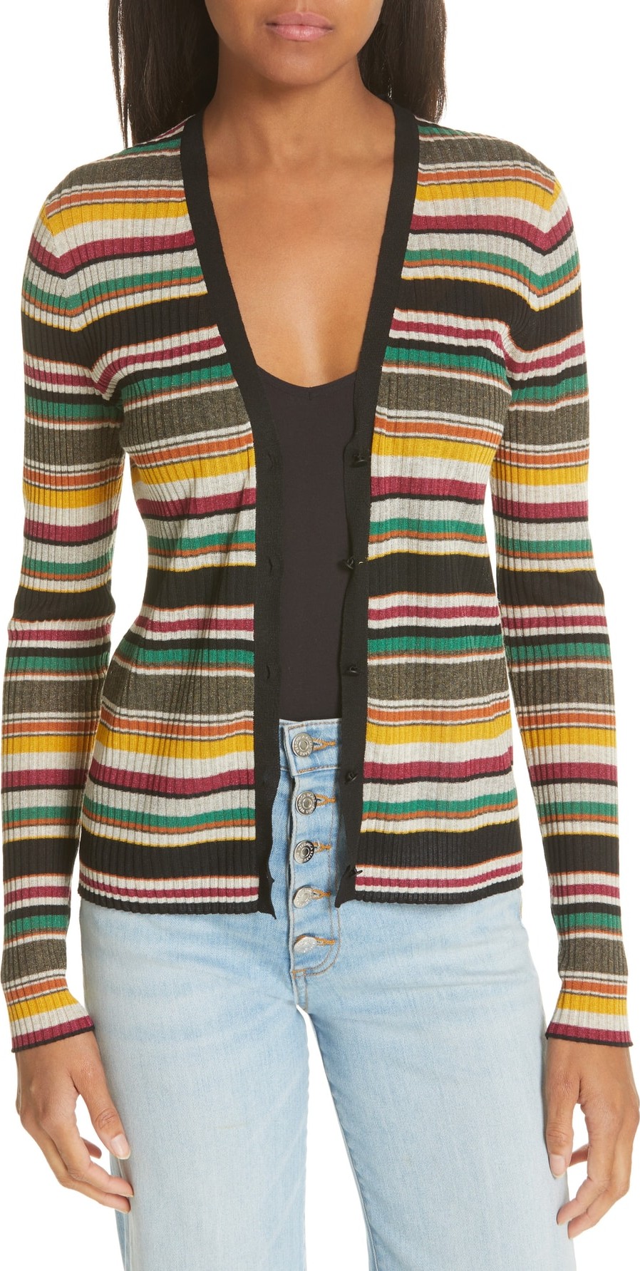Veronica Beard Keke Stripe Cardigan