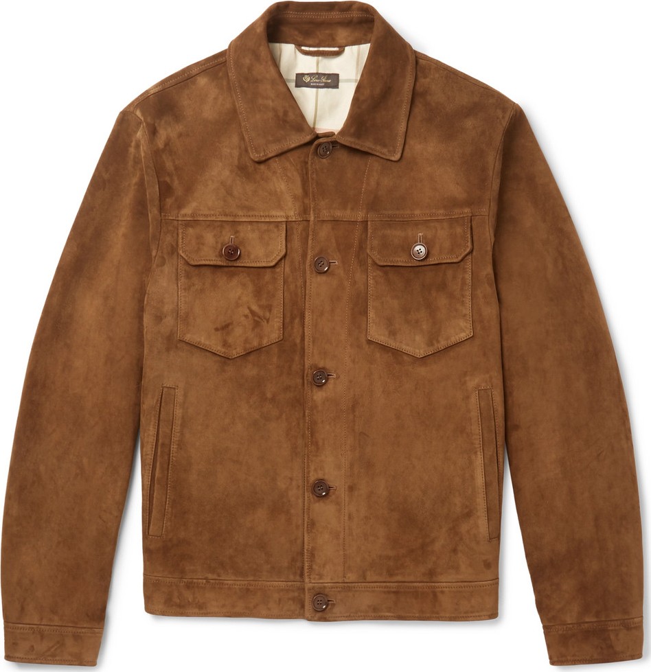 Loro Piana Suede Trucker Jacket