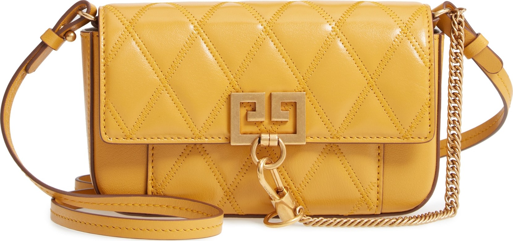 Givenchy Mini Pocket Quilted Convertible Leather Bag