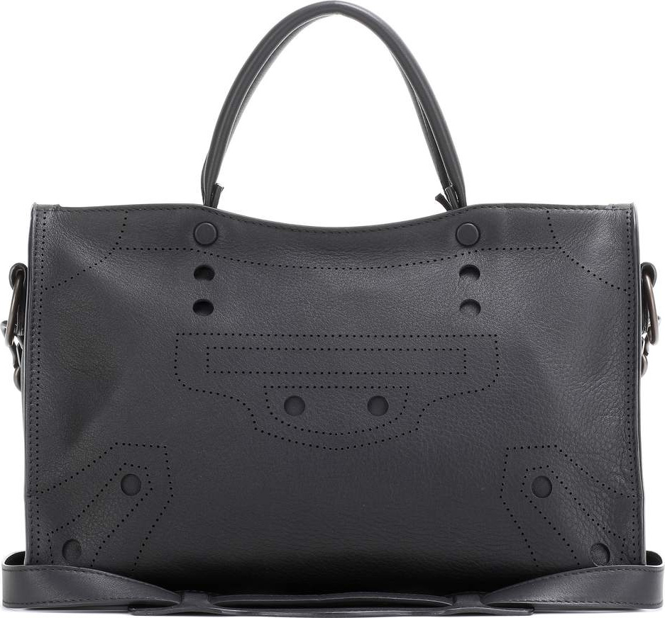 Balenciaga Blackout City Small leather tote