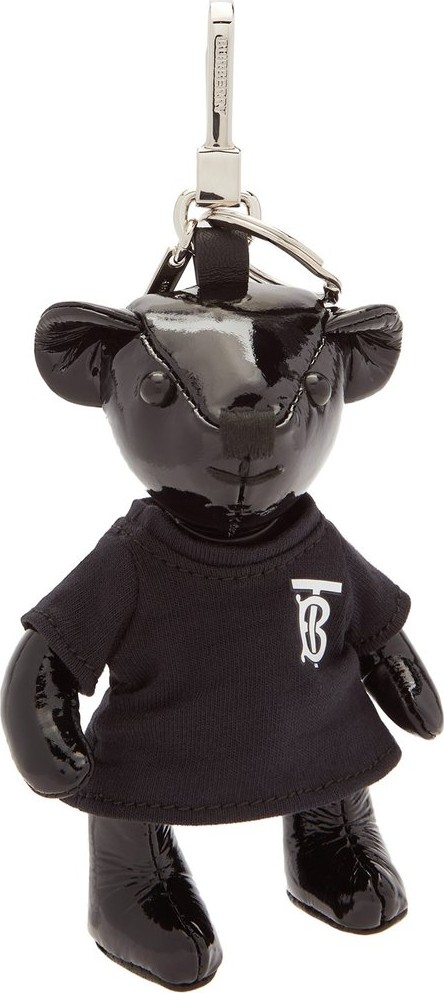 Burberry London England Thomas Bear patent-leather key ring