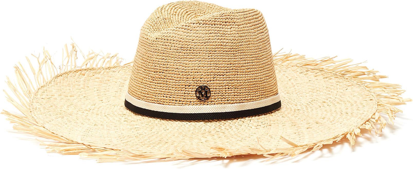 Maison Michel Big Kate' crochet straw frayed edges hat