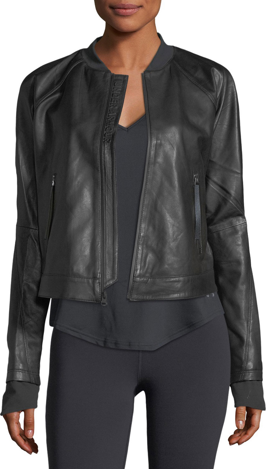 Under Armour Misty Zip-Front Leather Jacket Under Armour Misty Zip-Front Leather Jacket