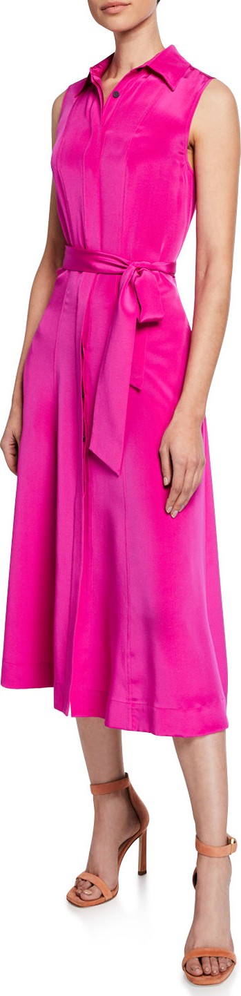 DIANE von FURSTENBERG Demi Sleeveless Silk Shirtdress