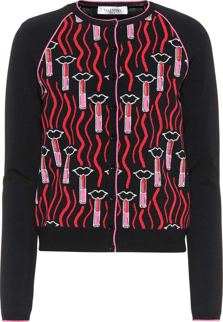 Valentino Intarsia-knit cardigan
