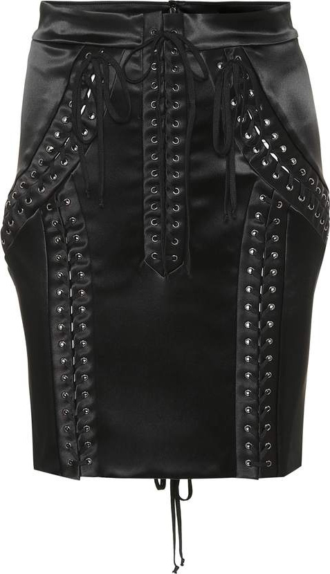 Dolce & Gabbana Stretch satin lace-up miniskirt