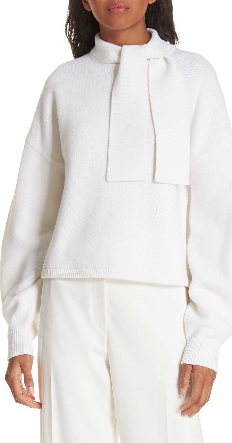 Tibi Airy Merino Wool Blend Sweater