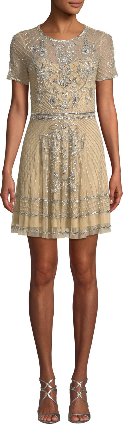 Parker Daisy Embellished Mini Dress