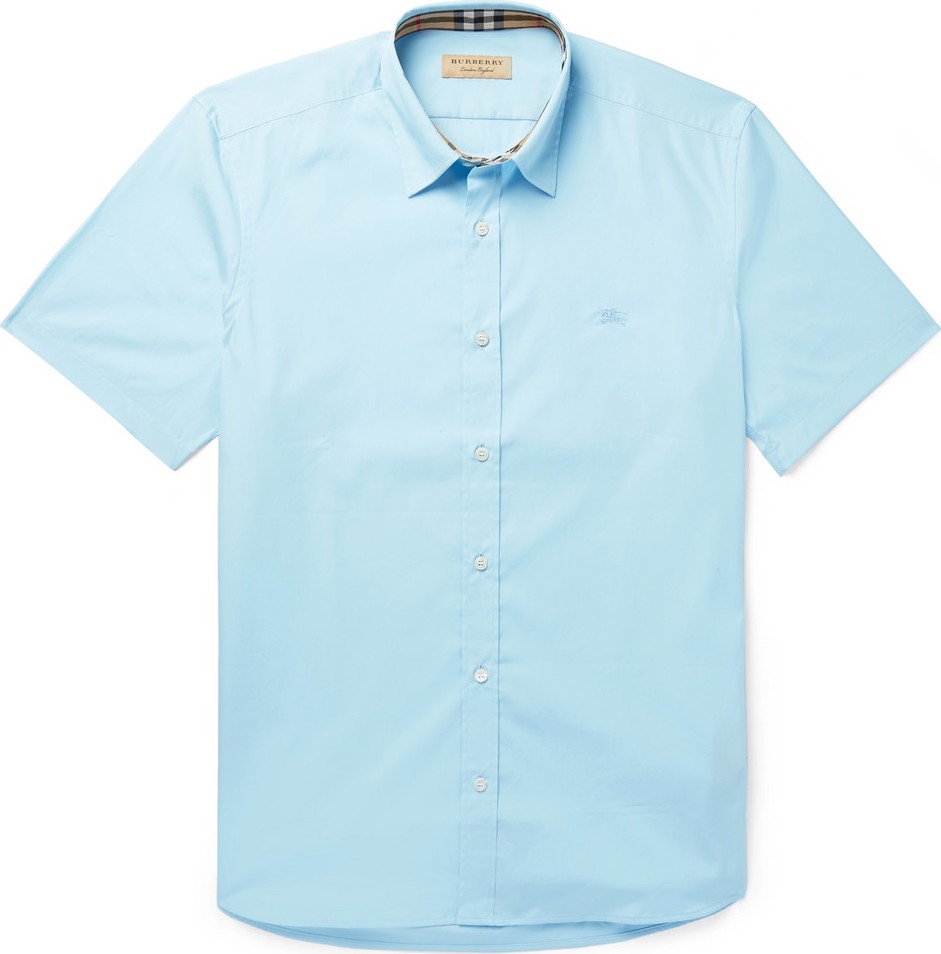 Burberry London England Stretch-Cotton Poplin Shirt
