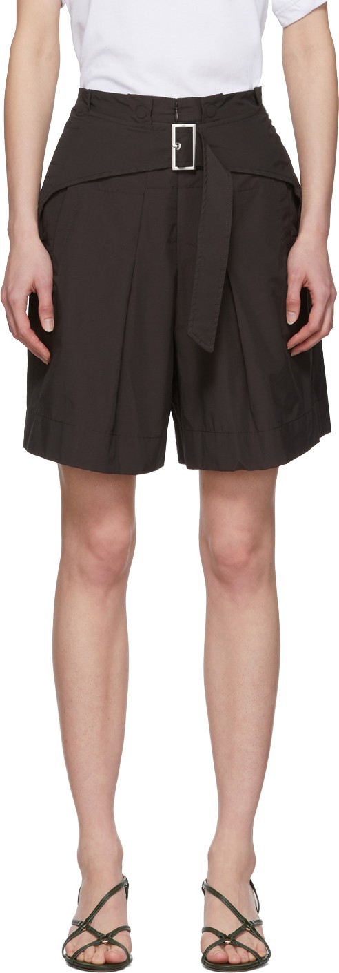 3.1 Phillip Lim Black Belted Utility Shorts