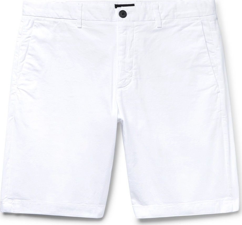 Theory Zaine Slim-Fit Garment-Dyed Stretch-Cotton Twill Shorts