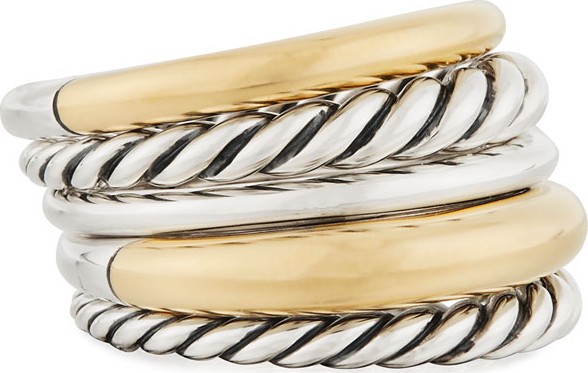 David Yurman Pure Form Wide Ring w/ 18k Gold