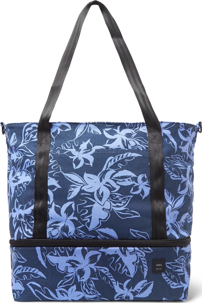 Onia Printed Cotton-Canvas Tote Bag