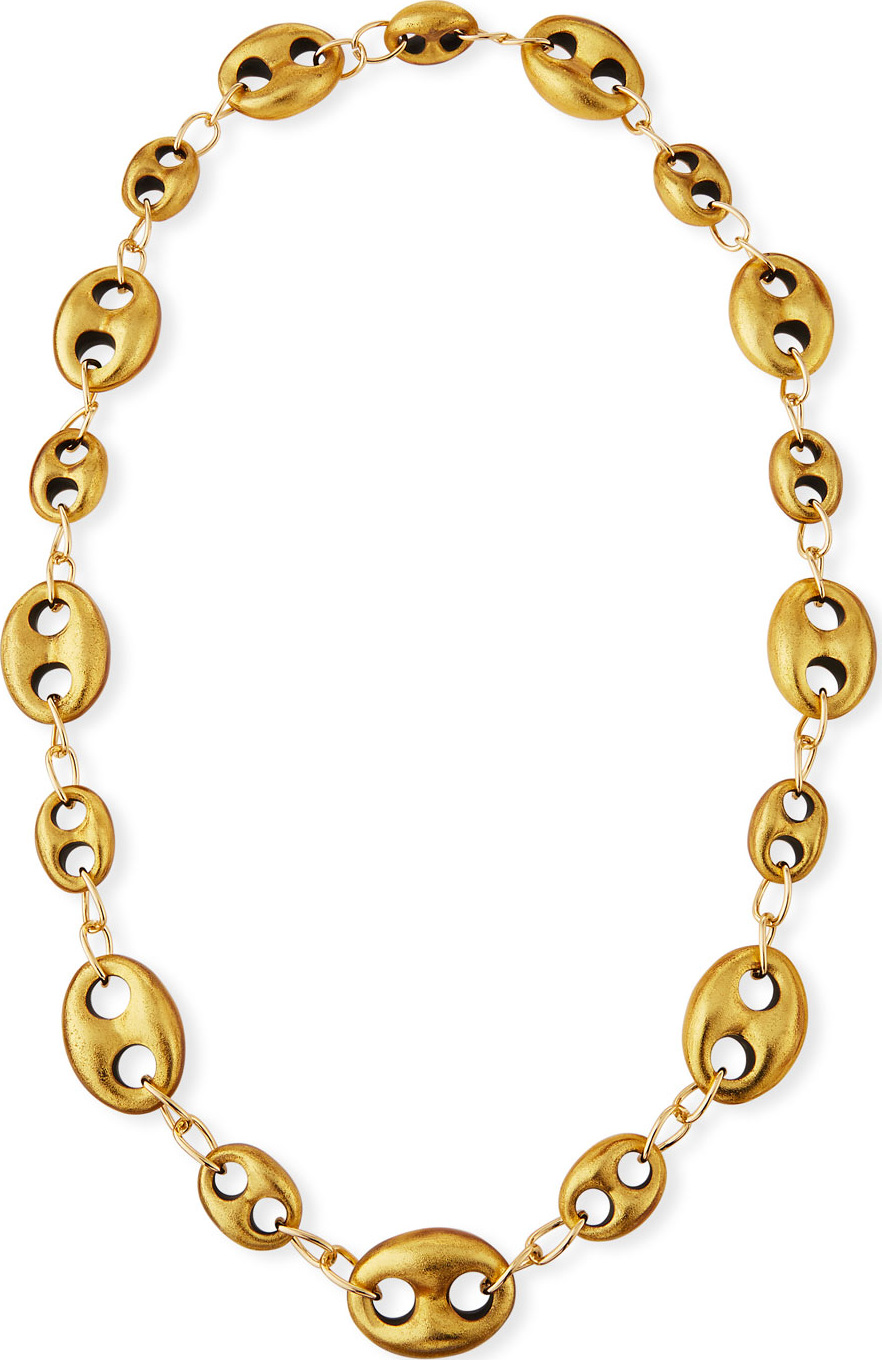 Viktoria Hayman Marine Open-Link Golden Foil Chain Necklace