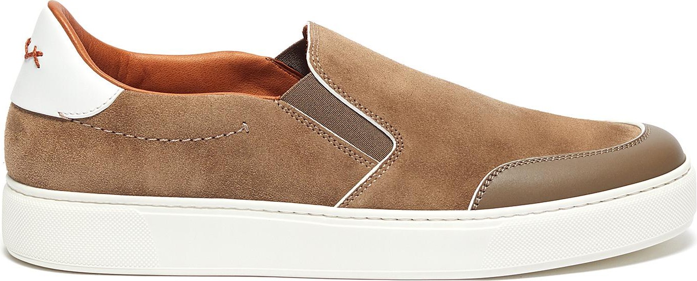 Ermenegildo Zegna ''Tiziano' suede skate sneakers