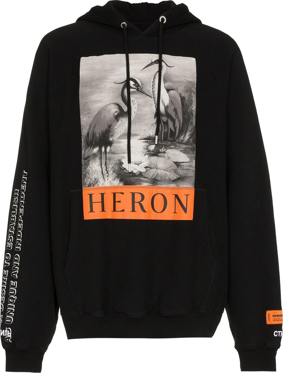 Heron Preston logo print hoodie