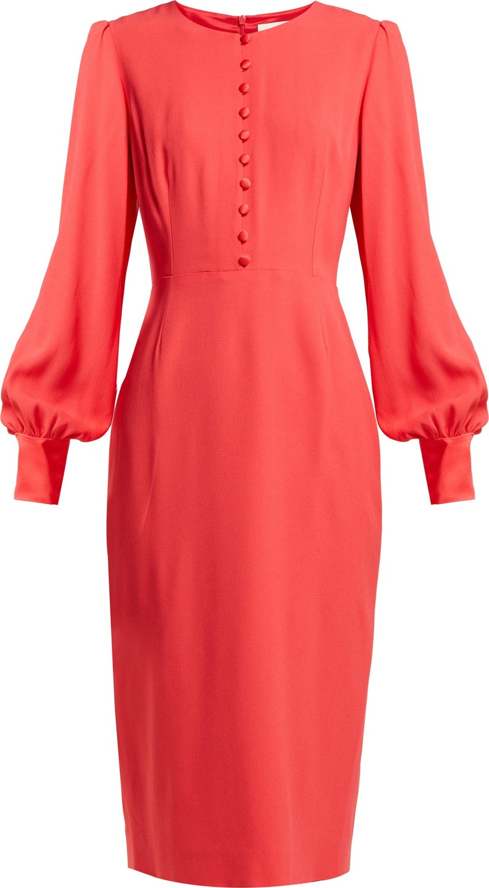 Goat Henessy satin-trimmed cady dress