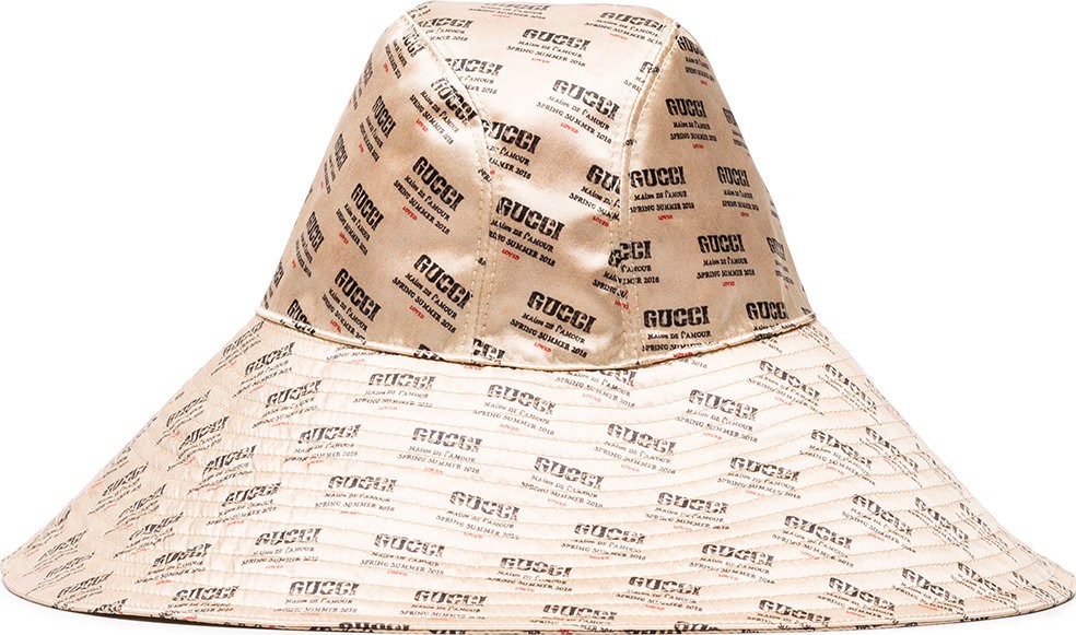 Gucci Logo print silk hat