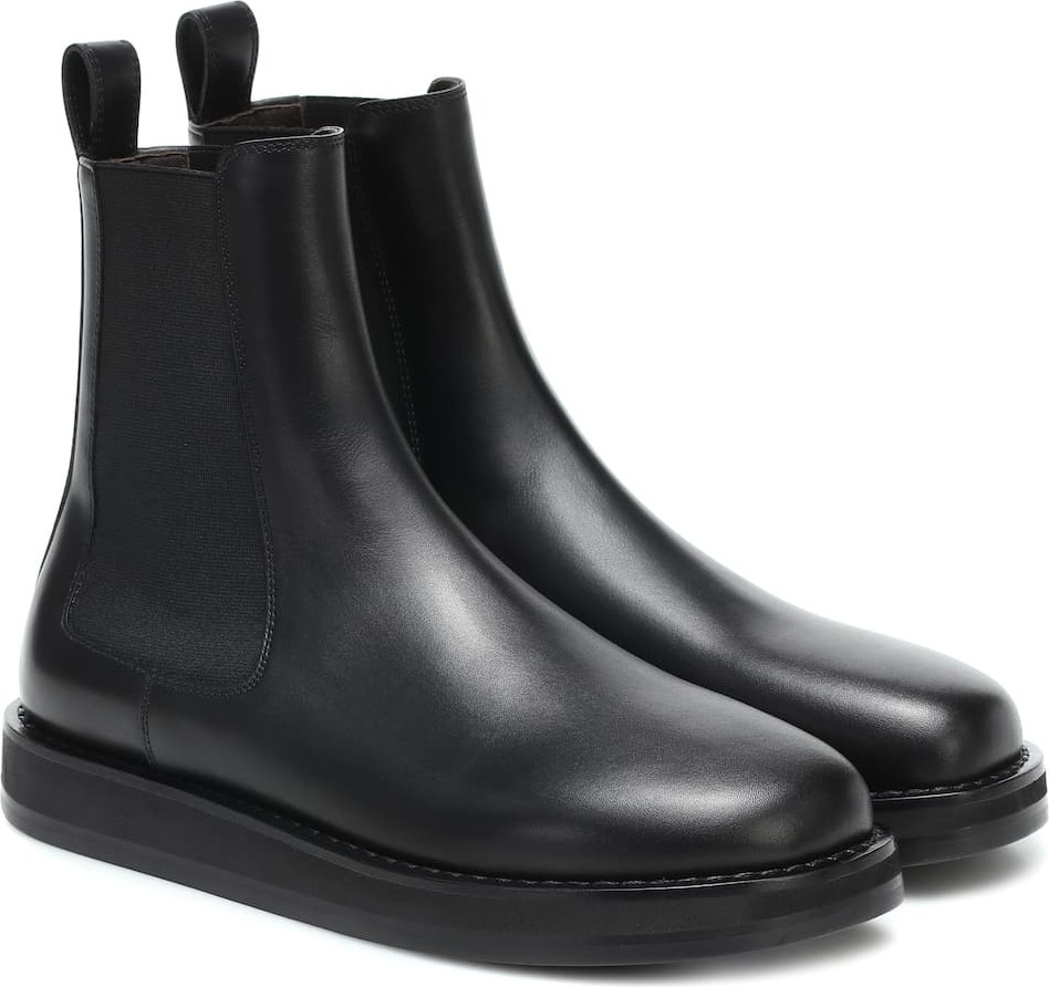 THE ROW Gaia leather ankle boots