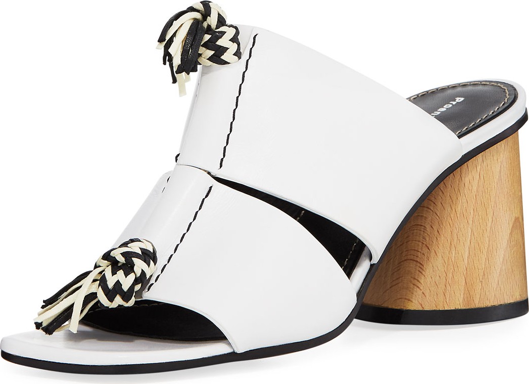 Proenza Schouler Leather Mules with Rope Detail