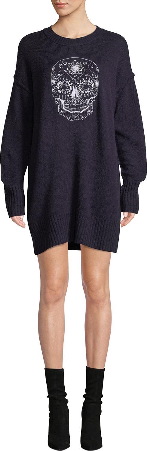 360 Cashmere Coco Wool-Cashmere Skull Sweaterdress