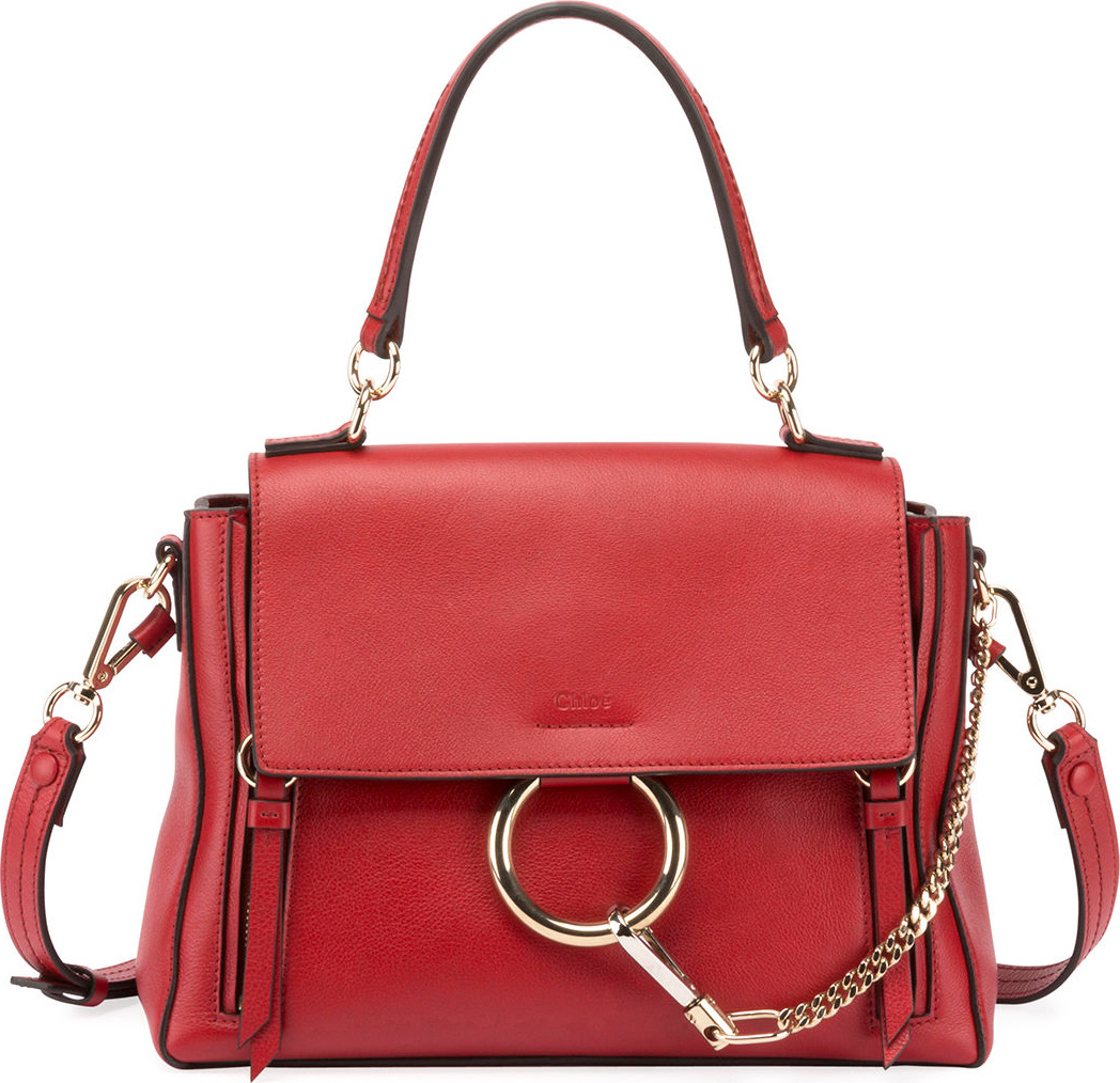 Chloe Faye Day Small Pebbled Ring Shoulder Bag