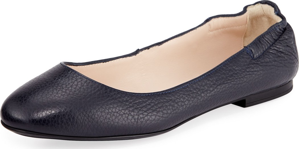 Sesto Meucci Ackley Leather Ballet Flats, Navy