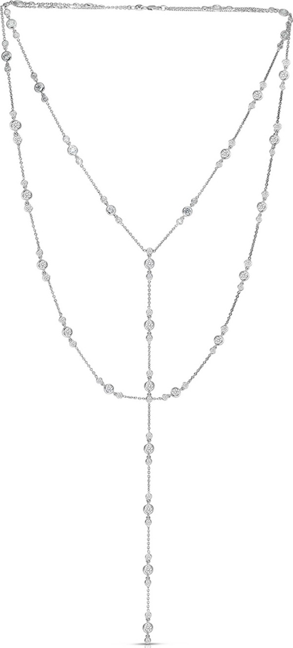 Roberto Coin 18k White Gold Diamond Lariat Wrap Necklace