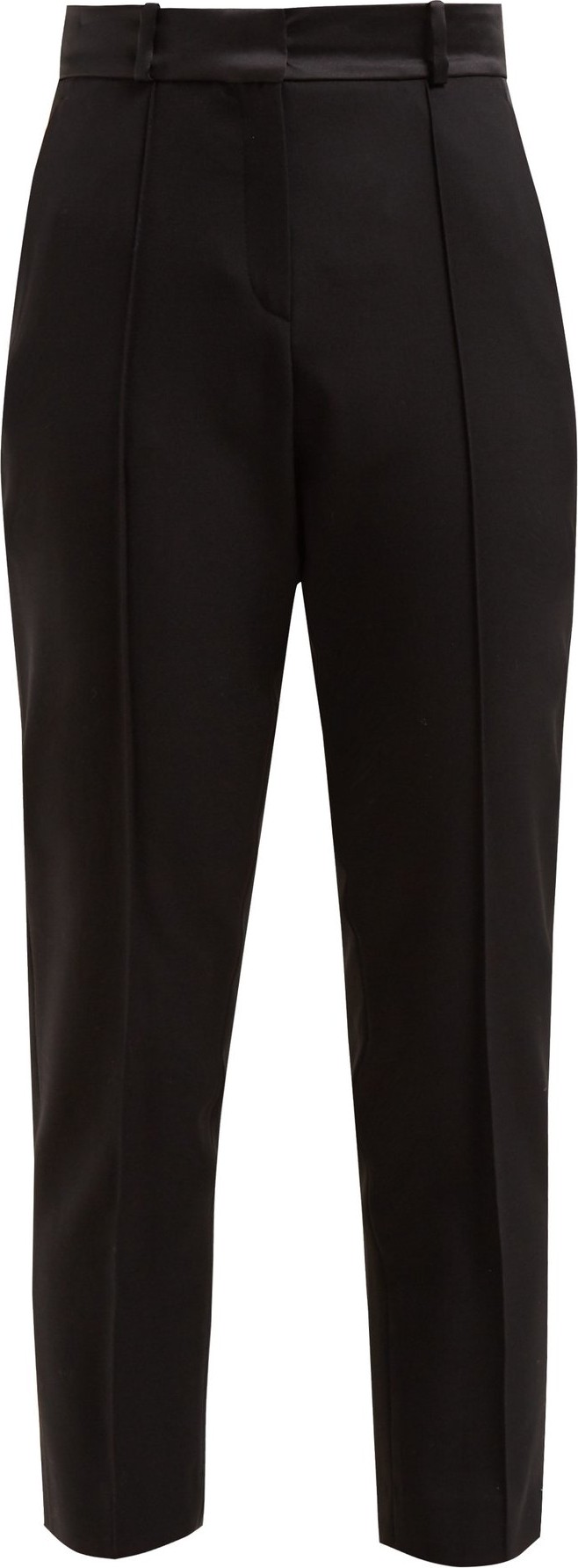 Racil New Palm Beach high-rise cropped wool trousers