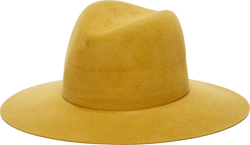 Janessa Leone Emile Fedora Rabbit Felt Hat