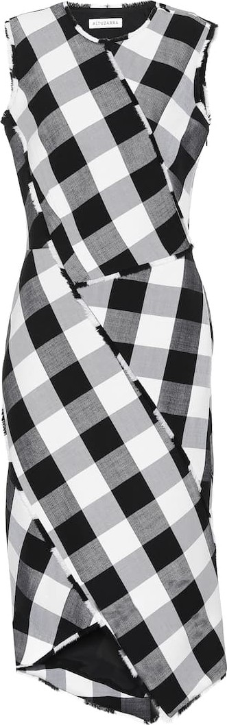 Altuzarra Gina gingham wool-blend dress