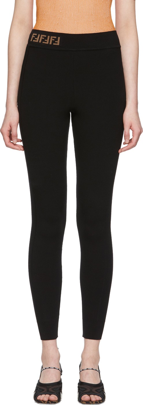 Fendi Black 'Forever Fendi' Leggings