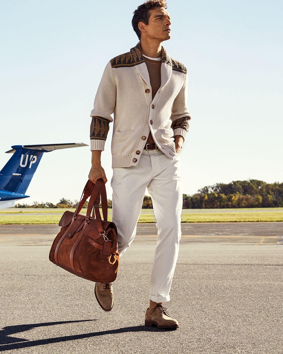 Brunello Cucinelli Men's Suede Wing-Tip Oxfords