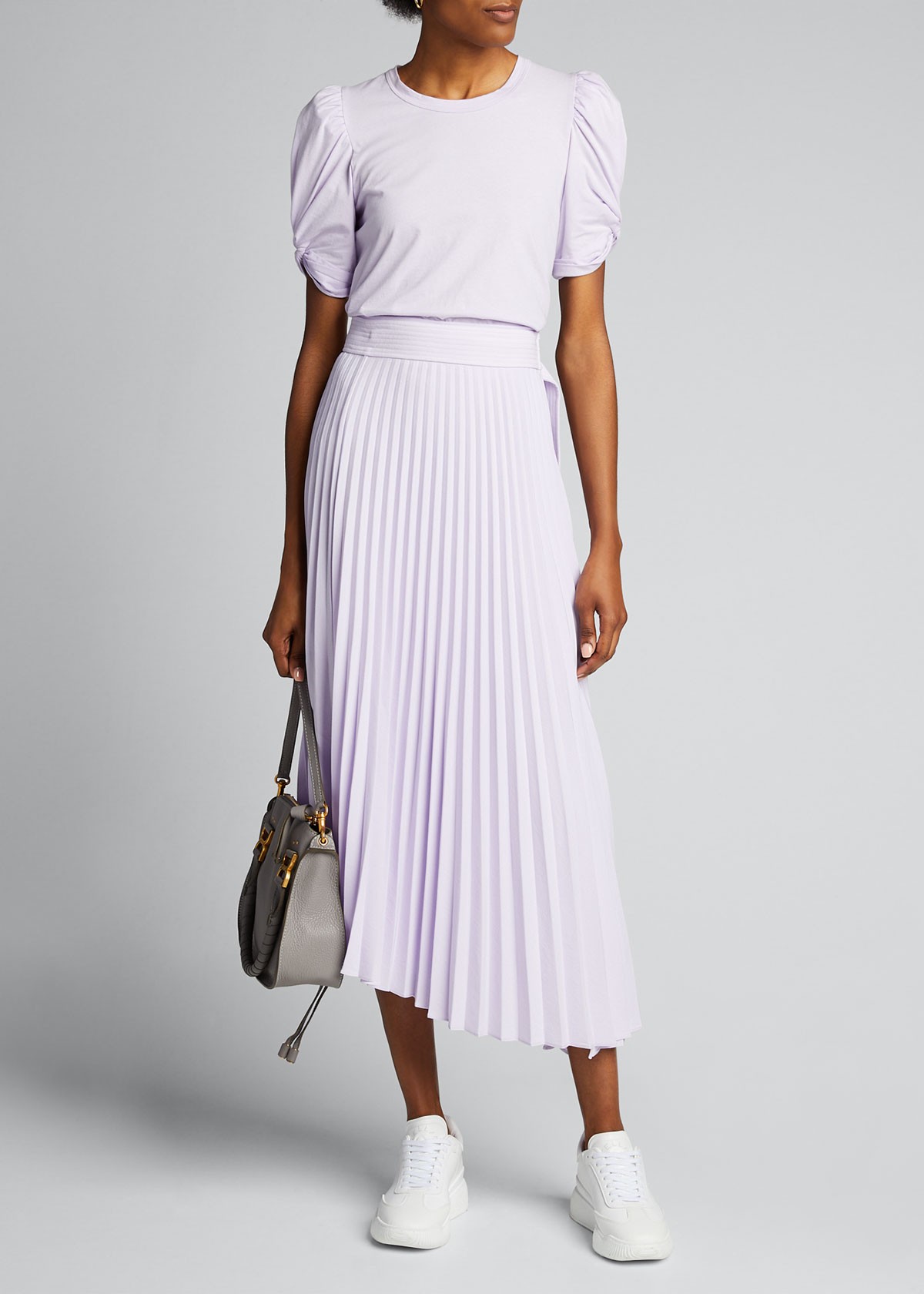 A.L.C. Arielle Pleated Midi Skirt
