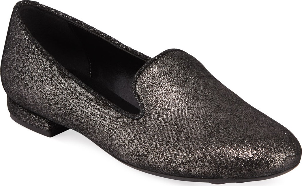 Sesto Meucci Kama Flat Metallic Fabric Loafers