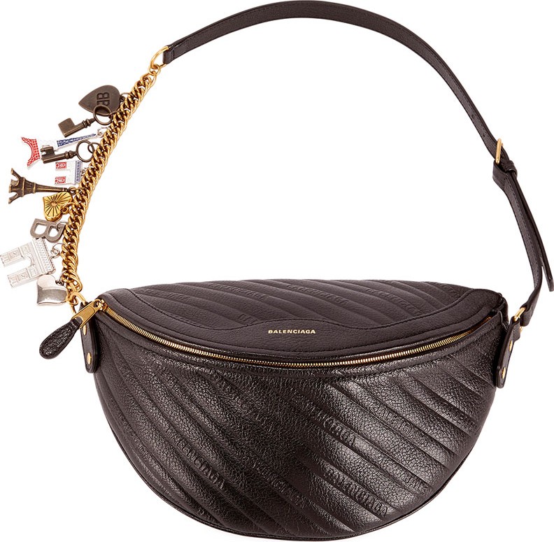 Balenciaga Quilted Leather Souvenir Belt Bag