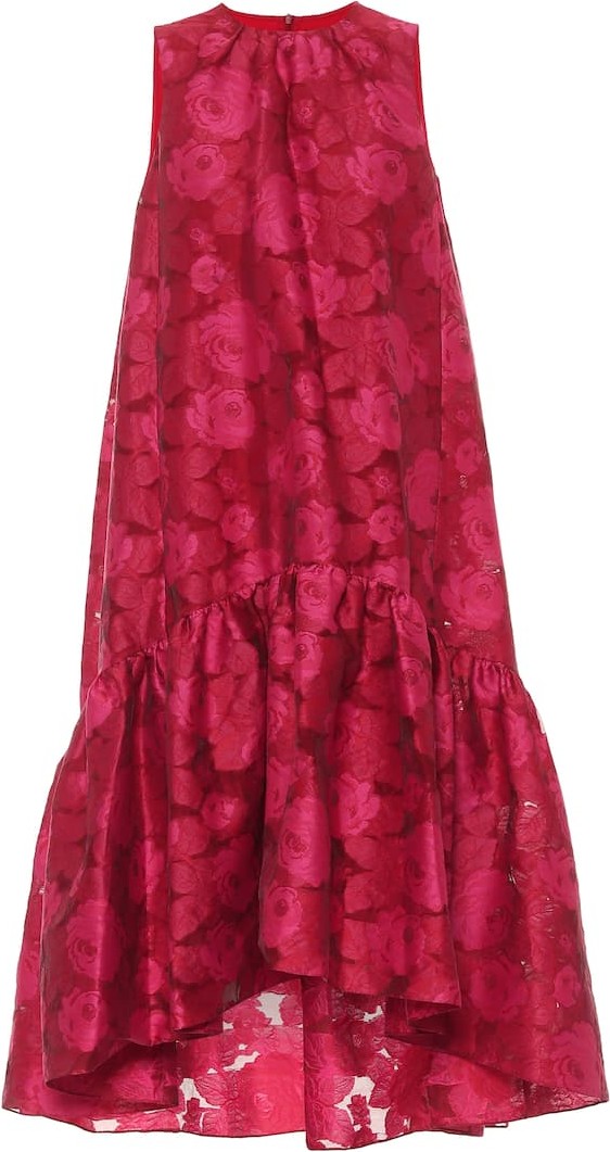 Erdem Winsloe floral fil coupé midi dress