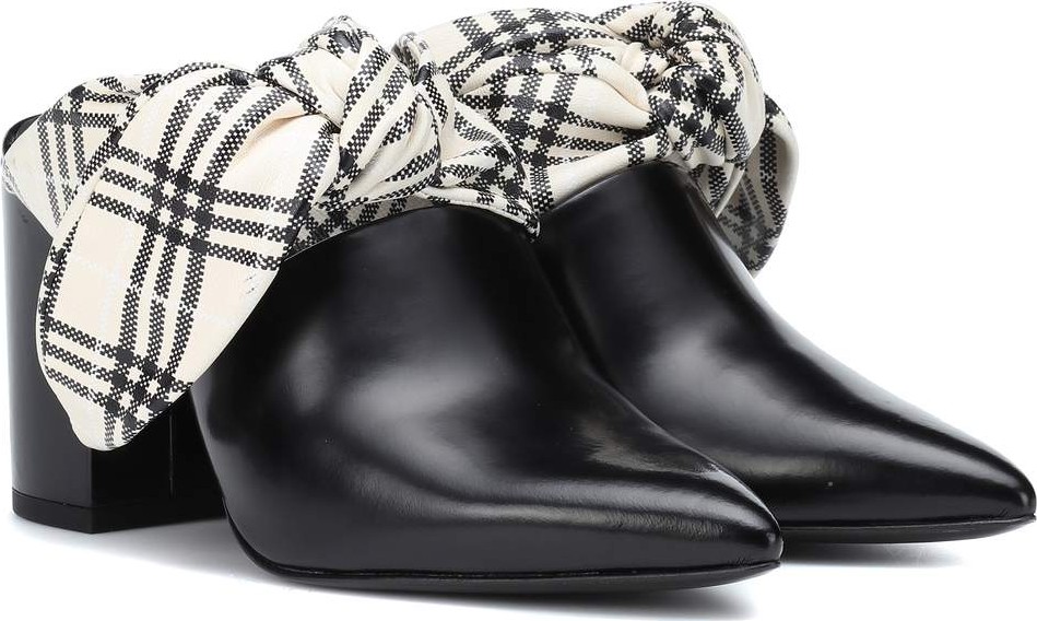 Self Portrait Lily leather mules