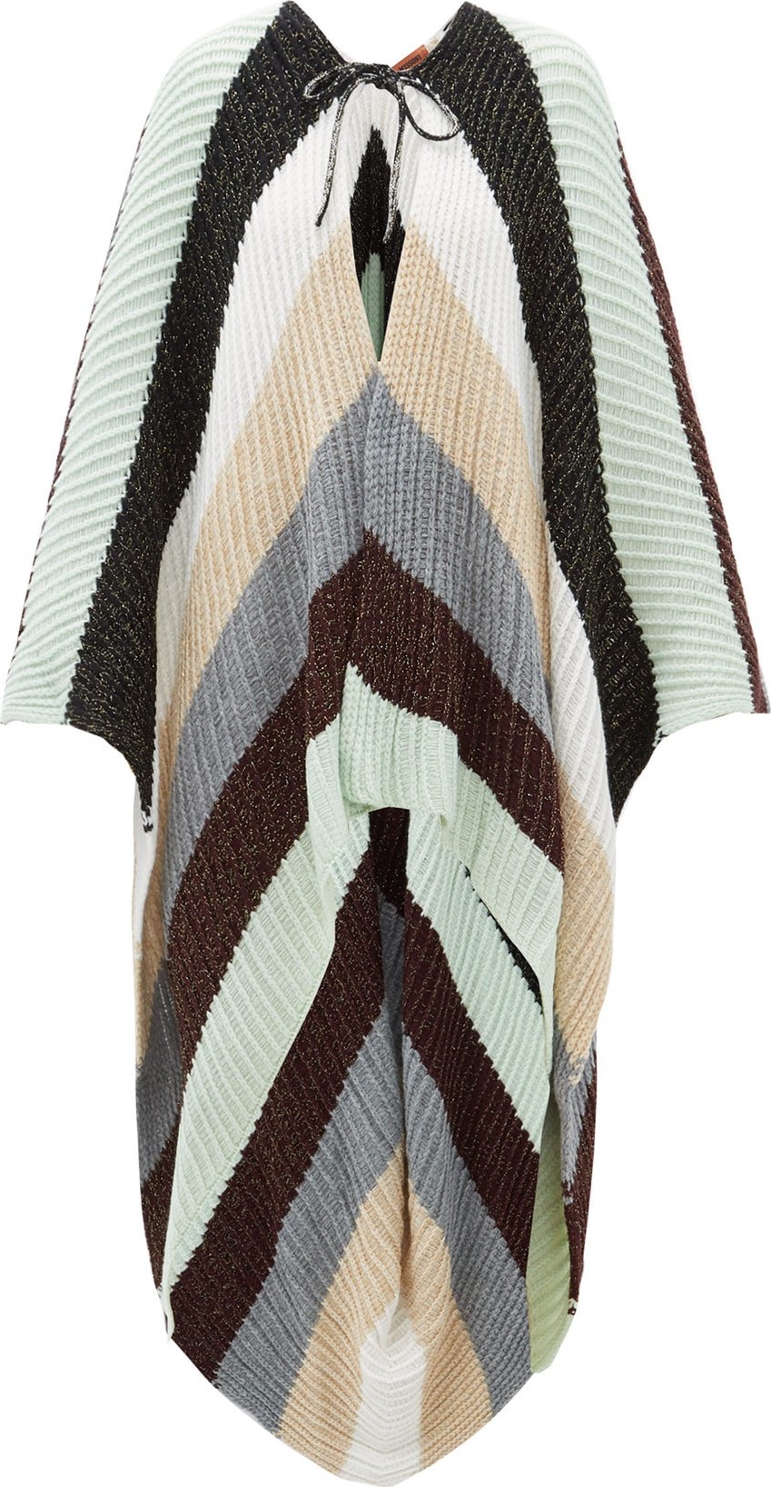 Missoni Striped oversized wool-blend cape