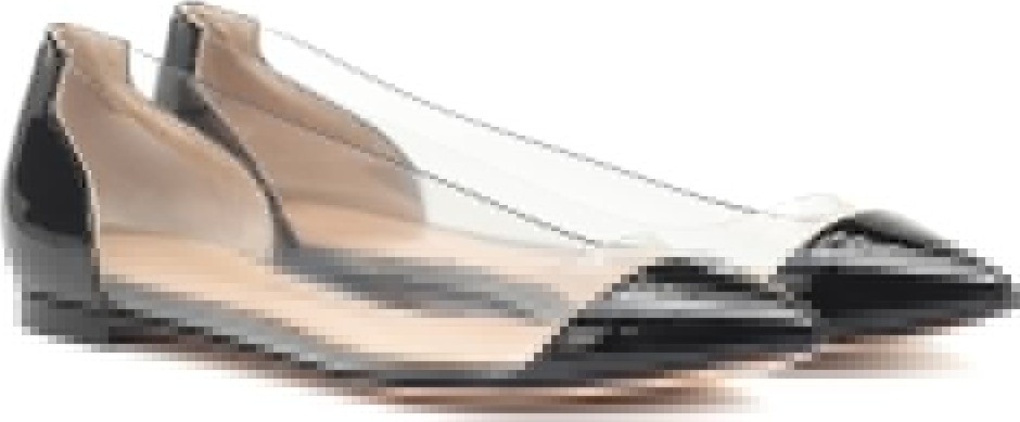 Gianvito Rossi Plexi leather ballet flats
