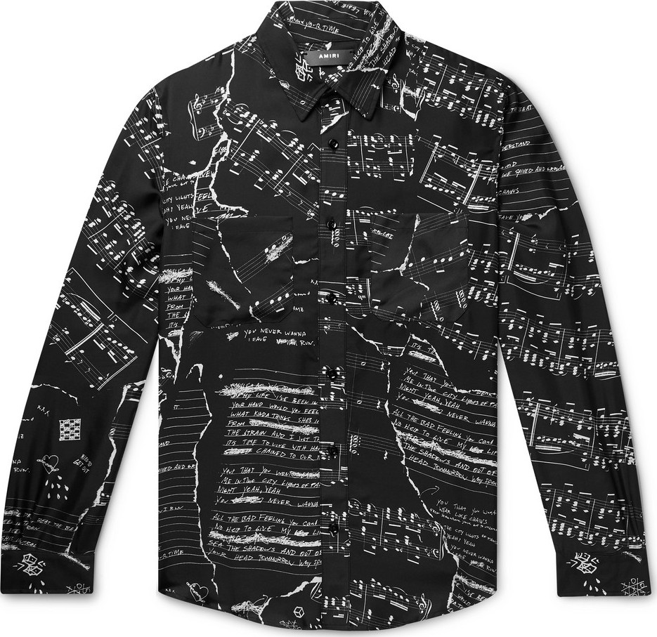 Amiri Printed Silk-Twill Shirt