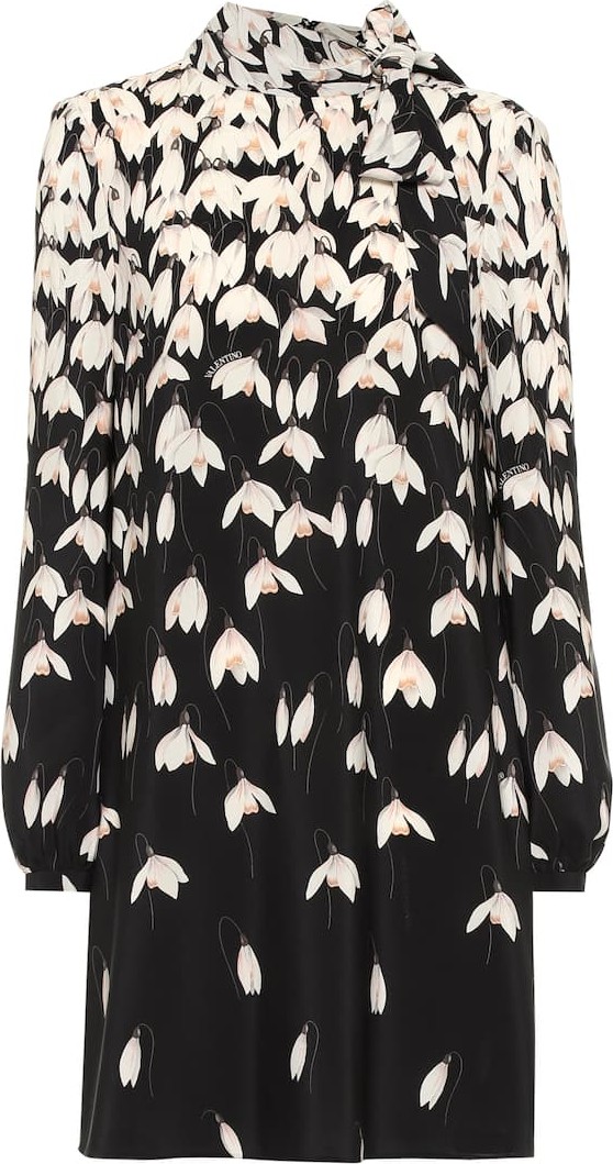 Valentino Floral silk minidress