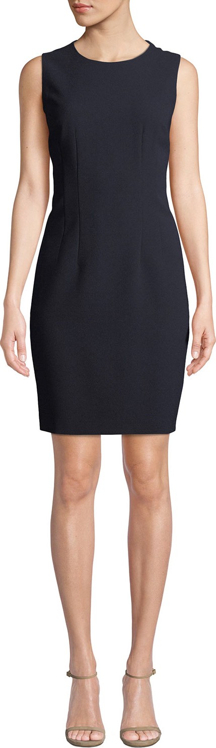 Elie Tahari Tera Sleeveless Jewel-Neck Shift Dress