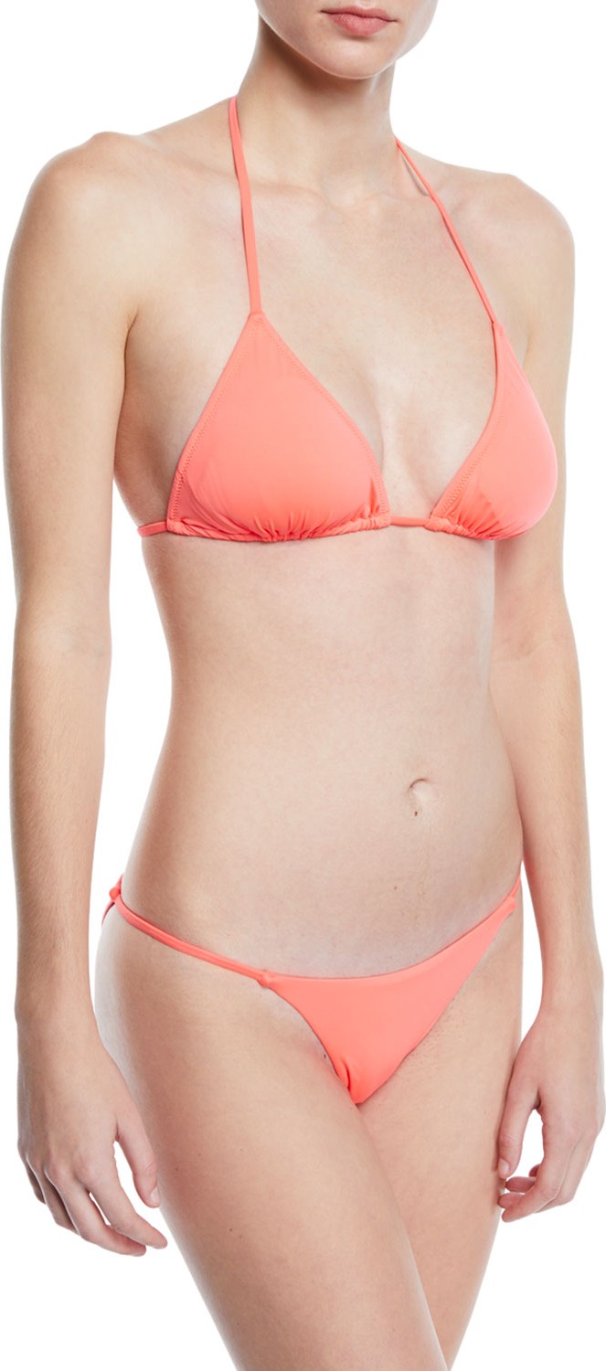 MILLY Cabo Solid Triangle Bikini Top