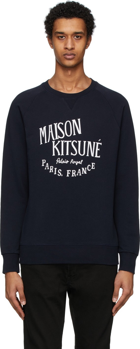 Maison Kitsune Navy 'Palais Royal' Sweatshirt