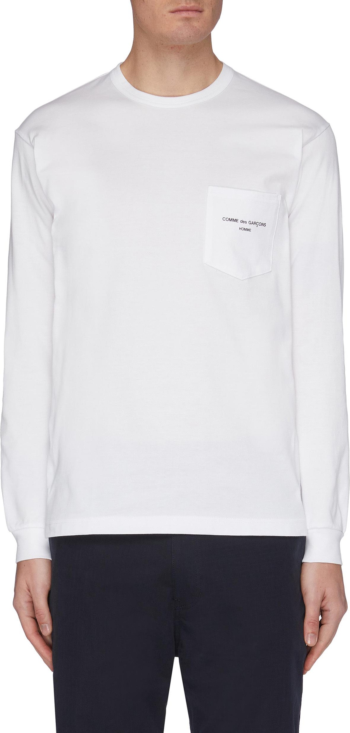 Comme des Garçons Homme Chest pocket logo print cotton T-shirt